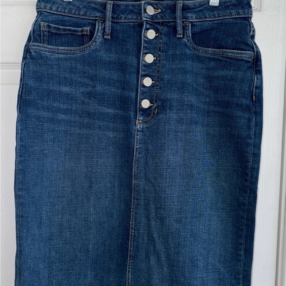 Banana Republic Dresses & Skirts - Banana Republic‎ Dark Blue Button-Fly Jean Skirt